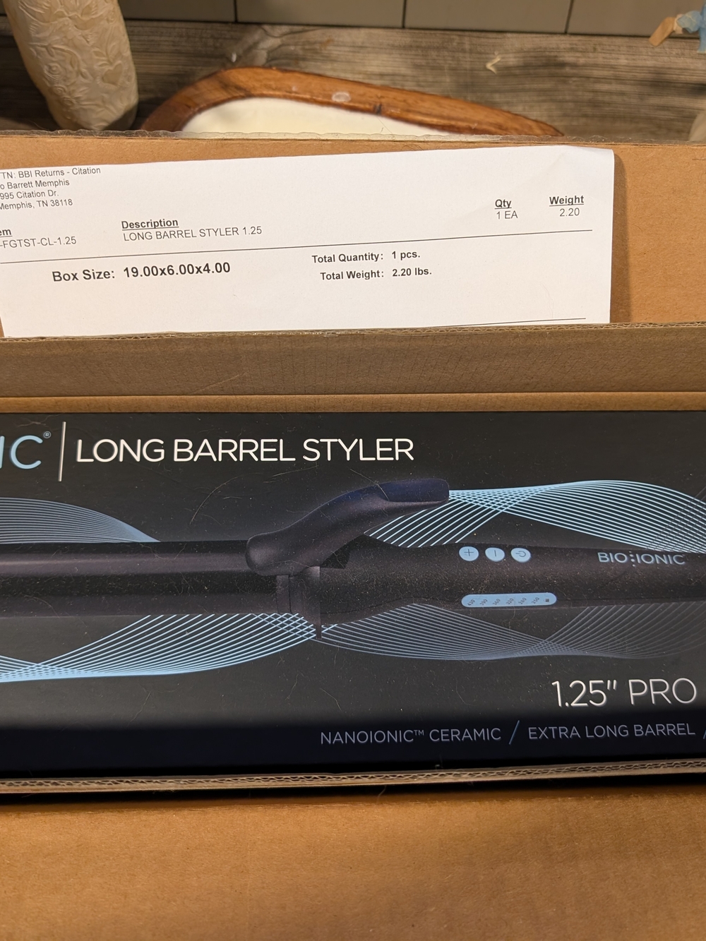 Bio Ionic 1.25" Pro Long Barrel Styler - Black
